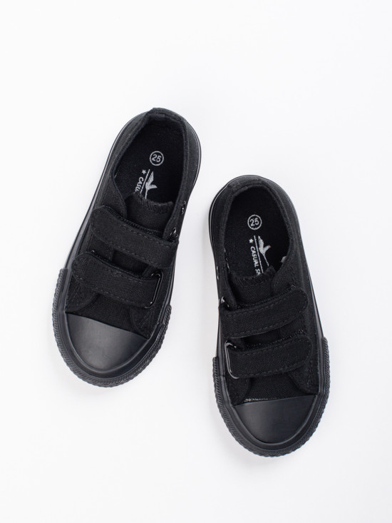 Sneakers nere da bambini con velcro