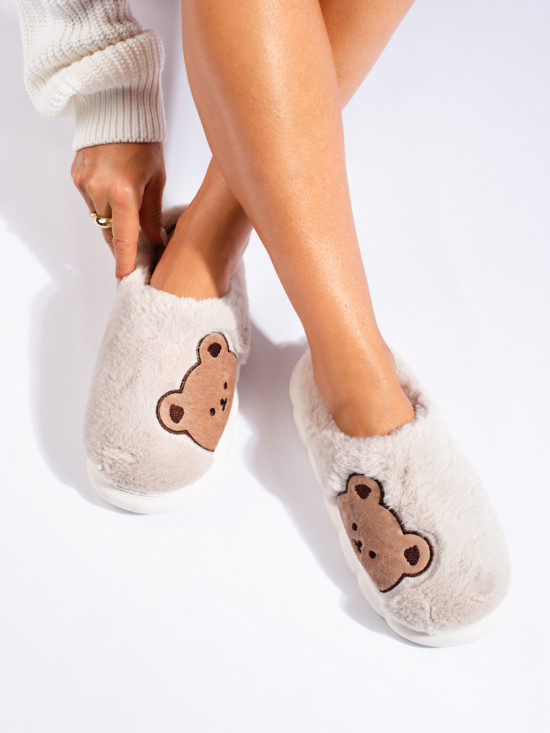 Pantofole da donna beige BEAR