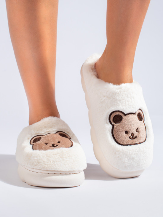 Pantofole in pelliccia bianche TEDDY