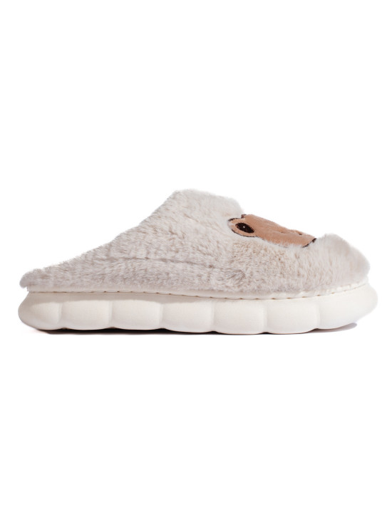 Pantofole in pelliccia beige chiaro TEDDY