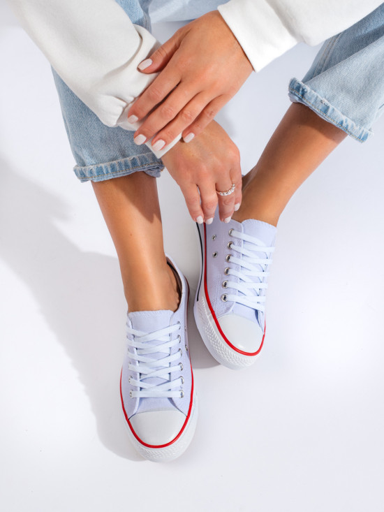 Sneakers in tela da donna viola chiaro