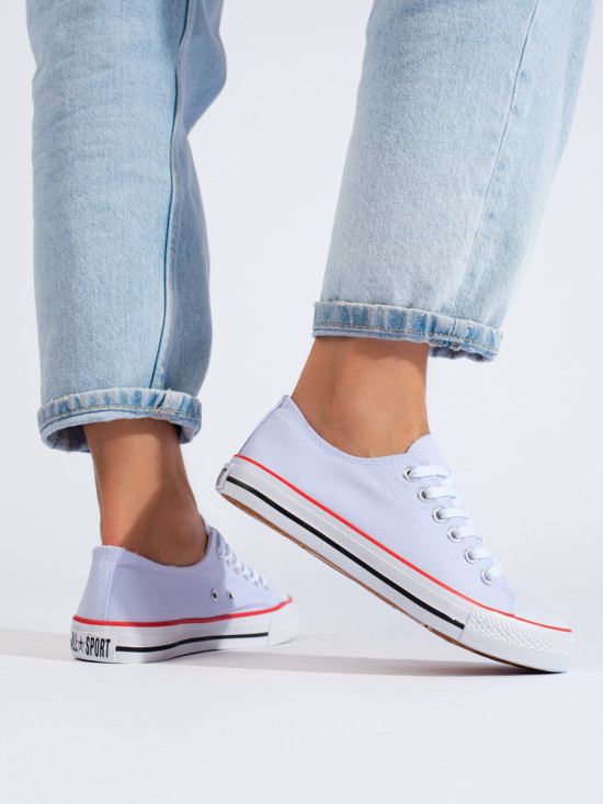 Sneakers in tela da donna viola chiaro