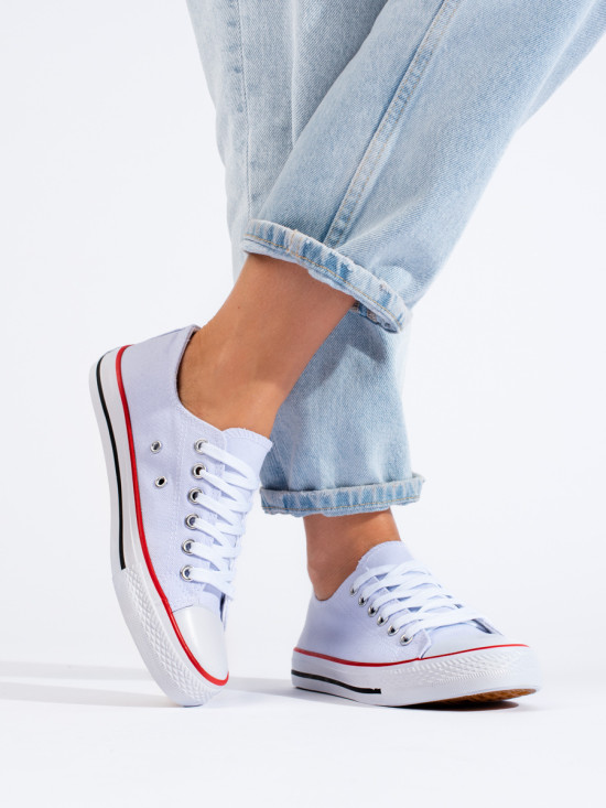 Sneakers in tela da donna viola chiaro