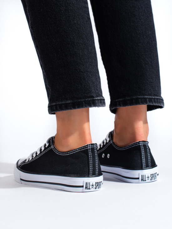 Sneakers in tela da donna nero