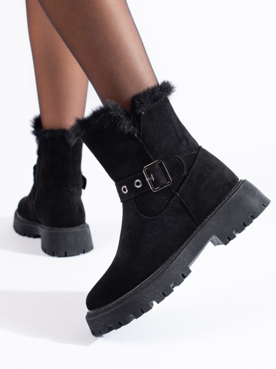 Scarpe da neve nere con fibbia