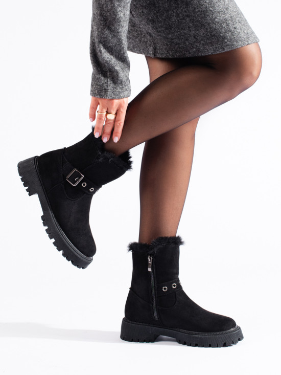 Scarpe da neve nere con fibbia