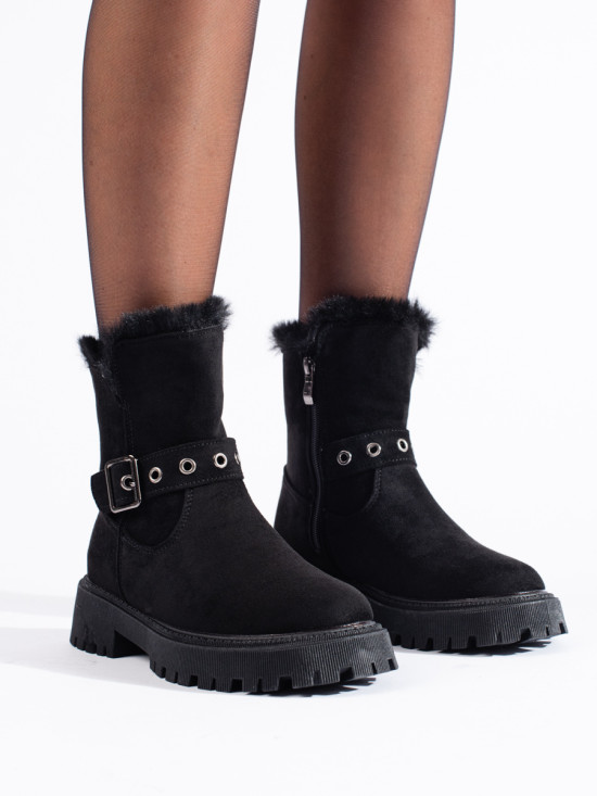 Scarpe da neve nere con fibbia
