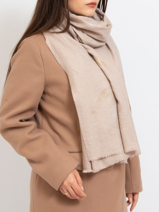Sciarpa in tessuto beige