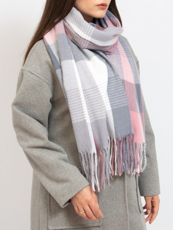 Sciarpa da donna rosa-grigio