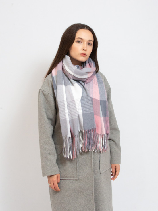 Sciarpa da donna rosa-grigio
