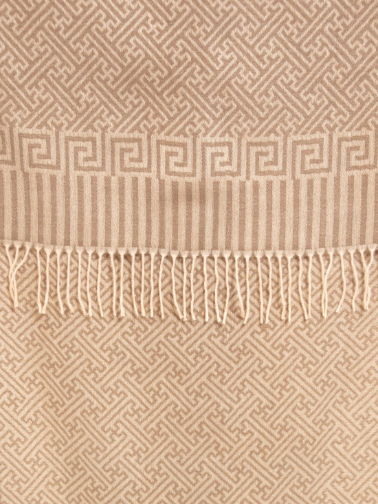 Sciarpa fantasia beige scuro