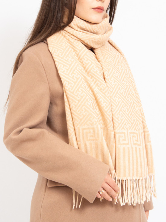 Sciarpa fantasia beige chiaro