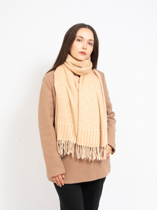 Sciarpa fantasia beige chiaro