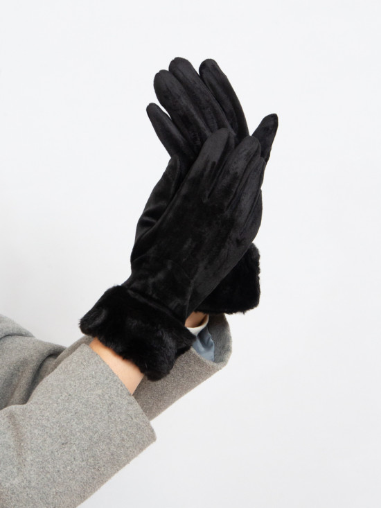 Guanti da donna neri per l'inverno