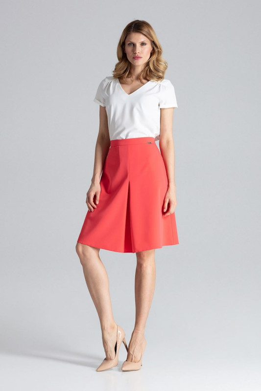 Gonna midi rosa a forma di A
