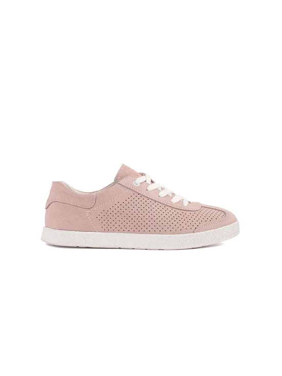 Sneakers ażurowi rosa chiaro in pelle naturale
