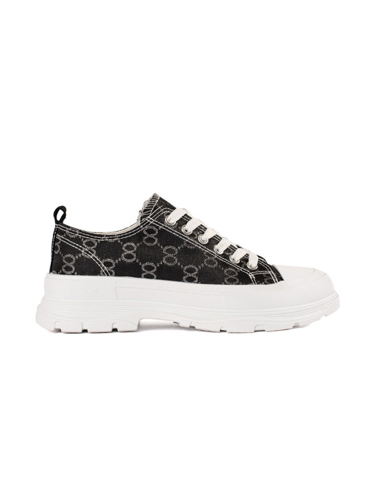 Sneakers nere con plateau e decorazioni