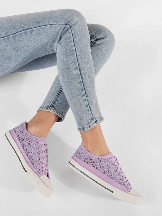 Sneakers viola perforate