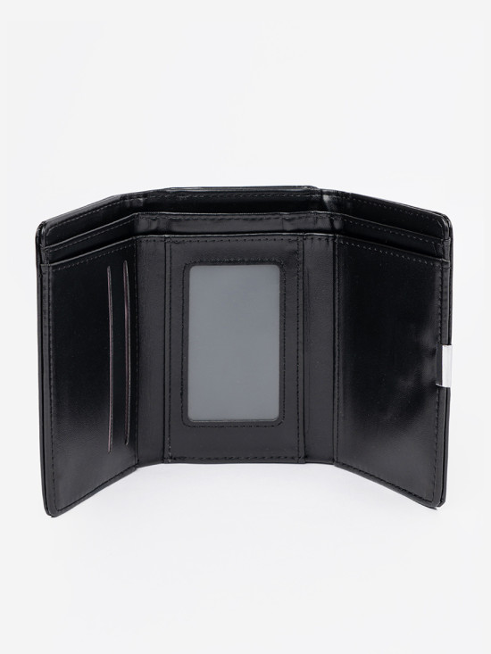 Elegante portafoglio nero in ecopelle