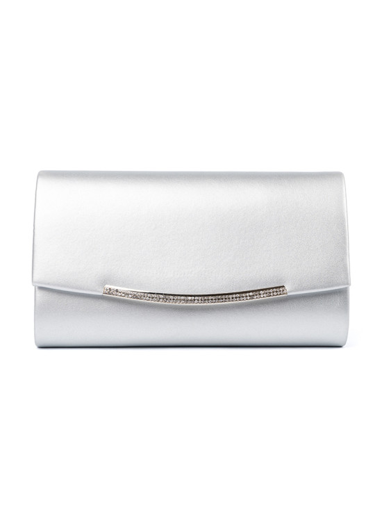 Clutch argento con catena