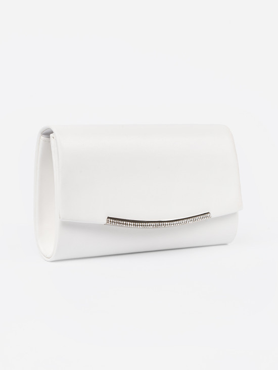 Clutch bianca con catena