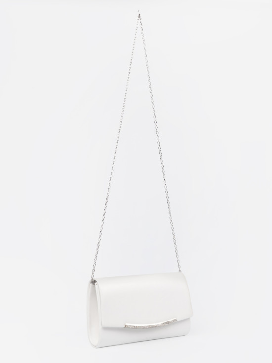 Clutch bianca con catena