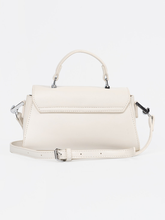 Borsa piccola beige chiaro con manico