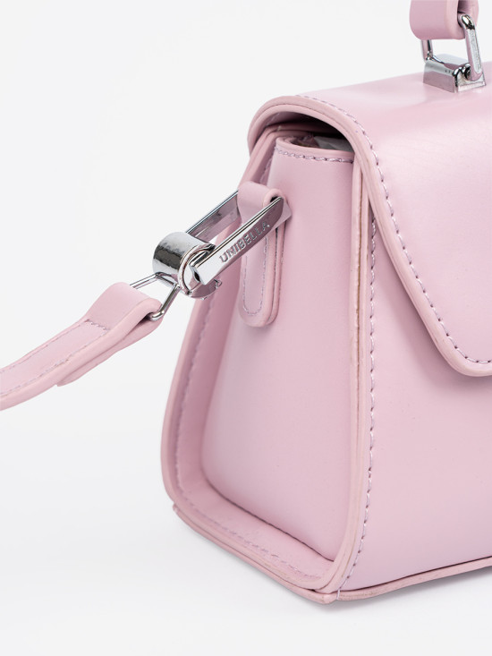 Borsa piccola rosa con manico