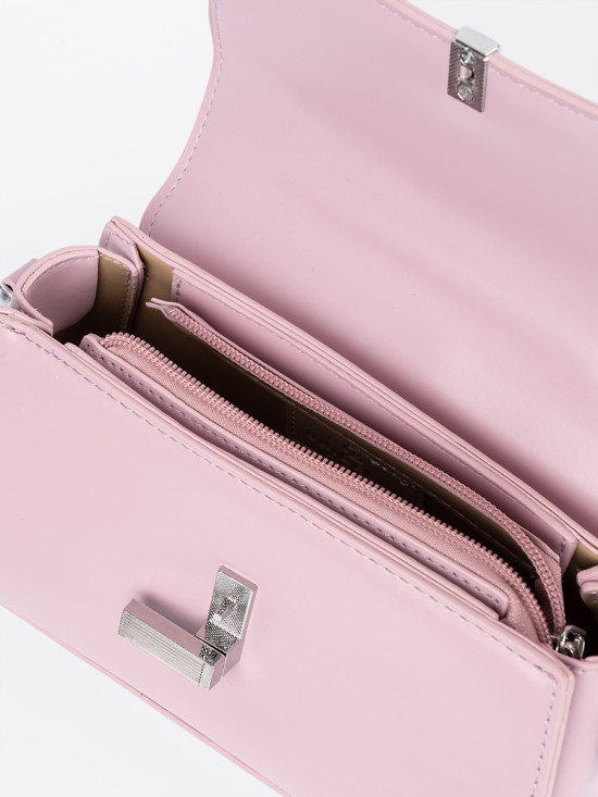 Borsa piccola rosa con manico