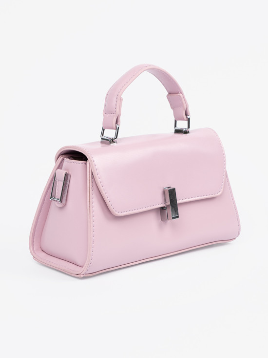 Borsa piccola rosa con manico
