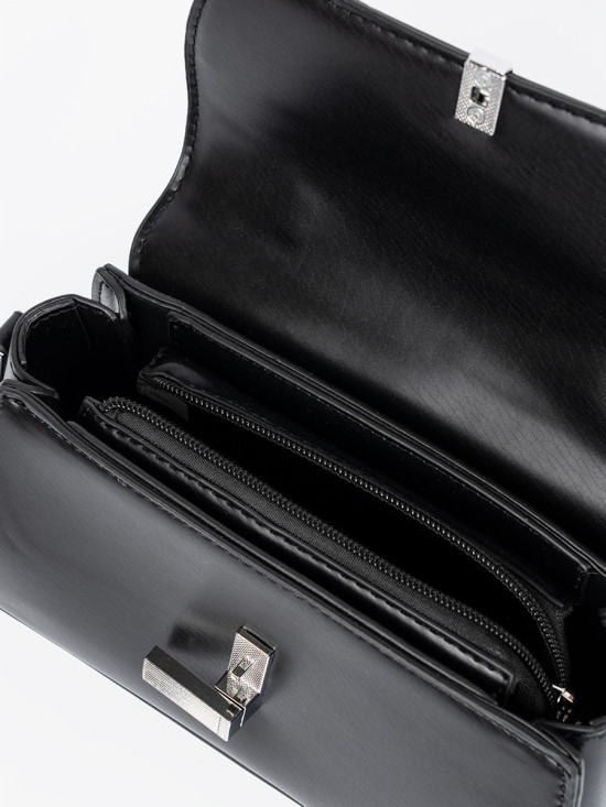 Elegante borsa nera con tracolla