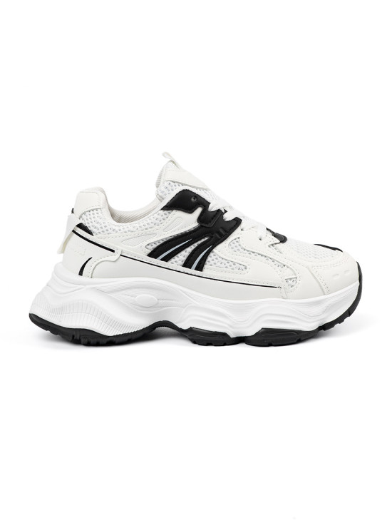 Sneakers bianche con suola spessa