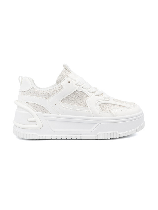 Sneakers bianche con pizzo