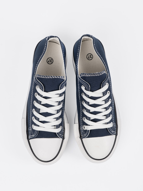Sneakers da donna blu navy con plateau