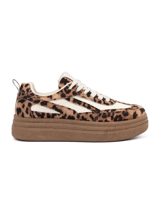 Sneakers da donna in stampa leopardata