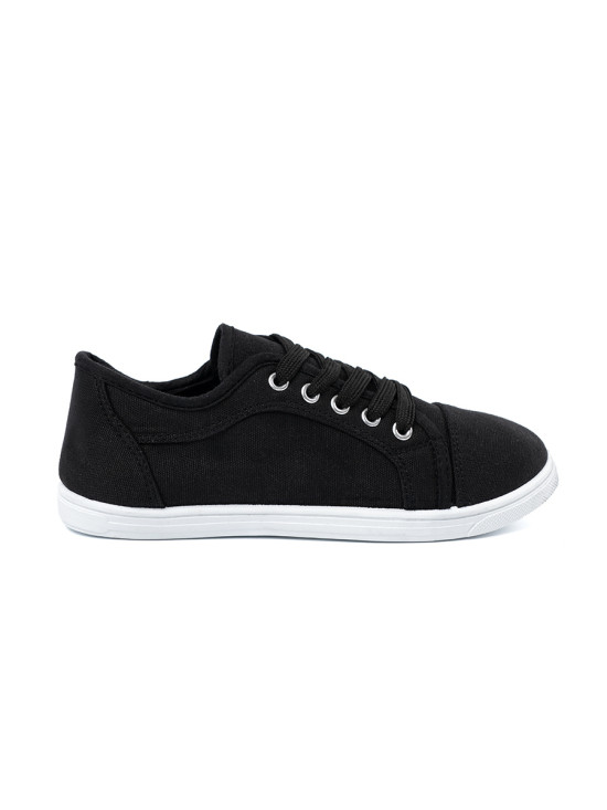 Sneakers nere con lacci