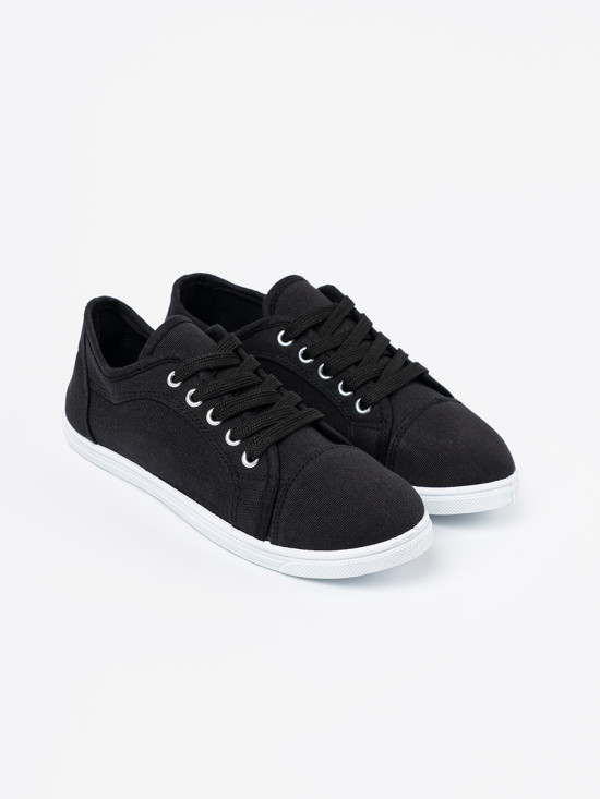 Sneakers nere con lacci