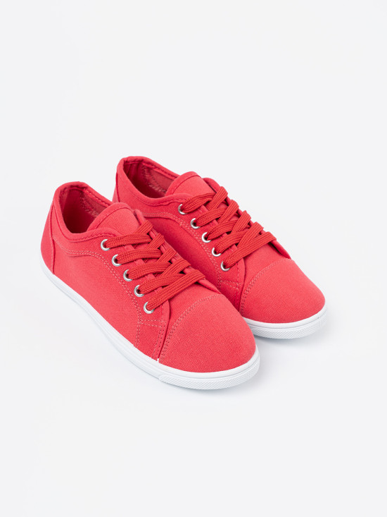 Sneakers rosse con lacci