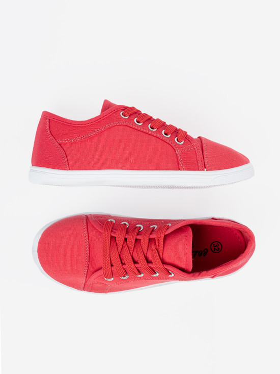 Sneakers rosse con lacci