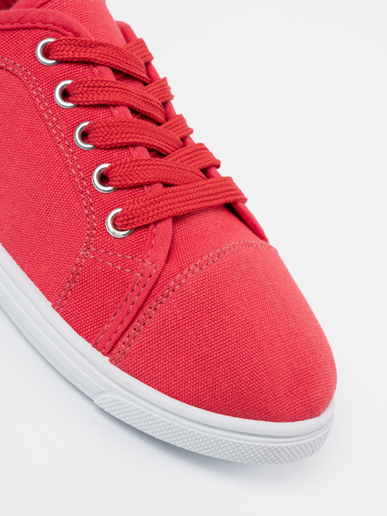 Sneakers rosse con lacci