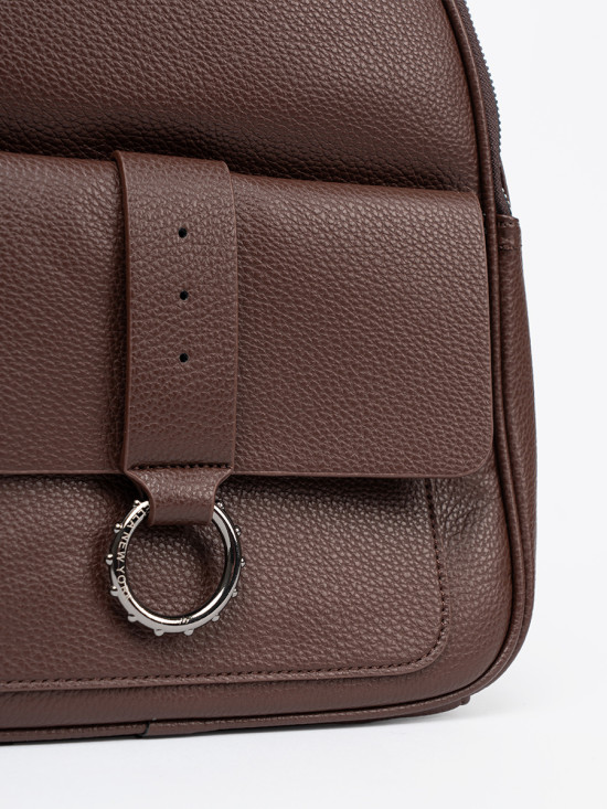 Zaino da donna marrone in ecopelle