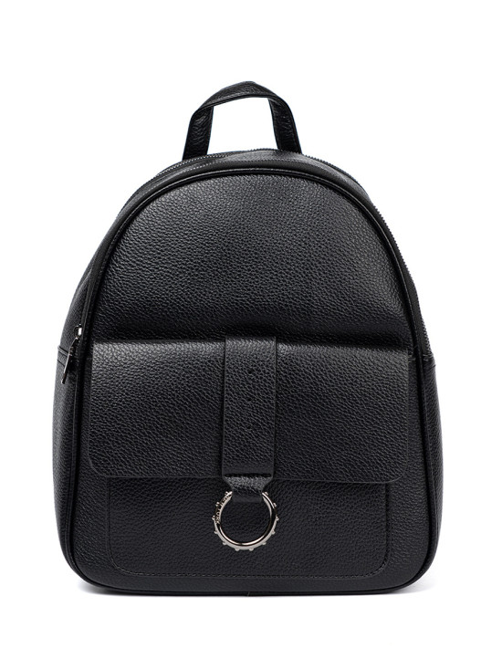 Zaino nero da donna in ecopelle