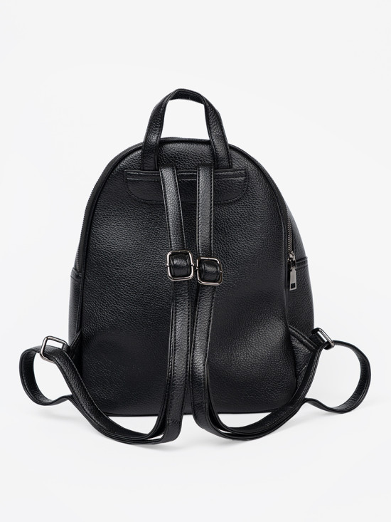 Zaino nero da donna in ecopelle