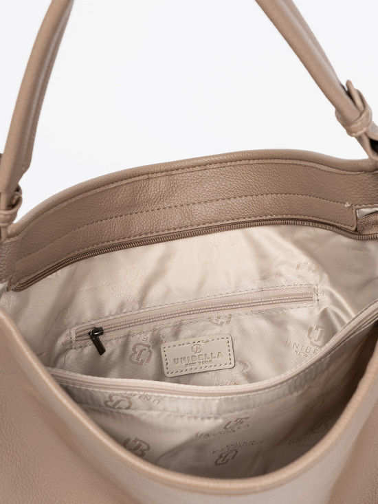 Borsa a spalla beige classica