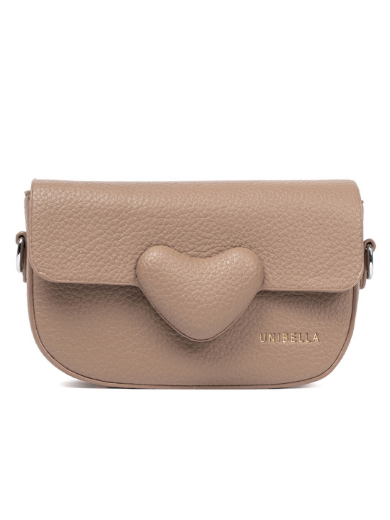 Borsa beige a forma di cuore