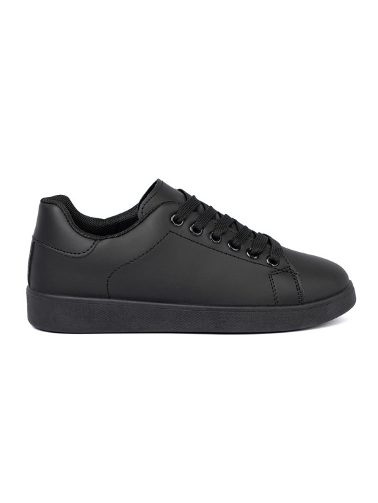 Sneakers nere con finitura opaca
