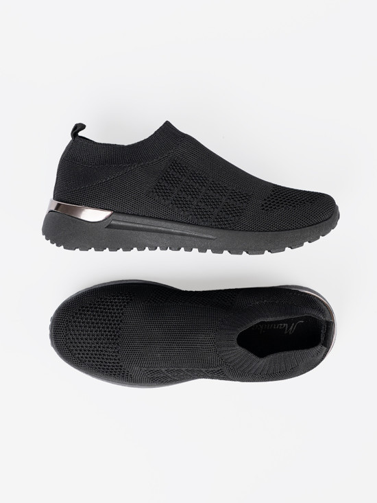 Sneakers nere sportive slip-on con tomaia in tessuto