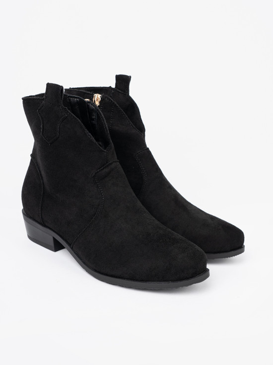 Stivaletti neri in suede