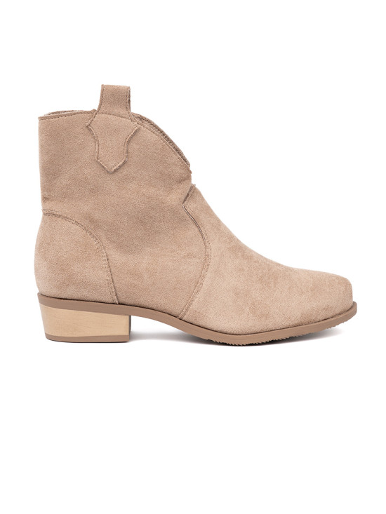 Stivaletti beige in suede