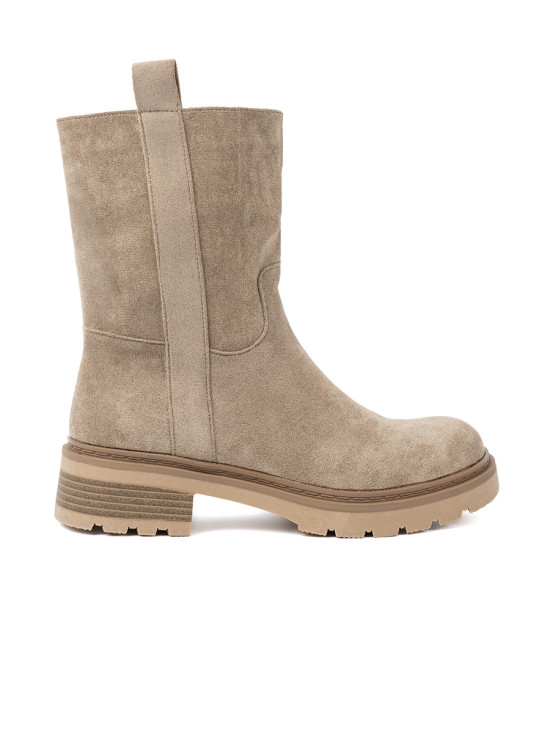 Stivaletti beige con suola spessa